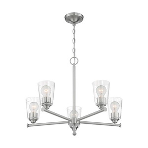 Bransel-5 Light Chandelier in Transitional Style-25 Inches Wide by 17.63 Inches High - 1004053