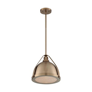 Barbett-1 Light Medium Pendant in Traditional Style-10 Inches Wide by 3.5 Inches High - 1219492