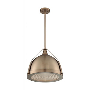 Barbett-1 Light Large Pendant in Industrial Style-17.63 Inches Wide by 15.38 Inches High