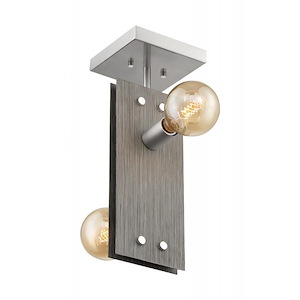 Stella-2 Light Semi-Flush Mount in Industrial Style-6 Inches Wide by 15.75 Inches High