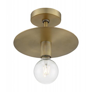 Bizet-1 Light Semi-Flush Mount in Traditional Style-10 Inches Wide by 7 Inches High - 1004022