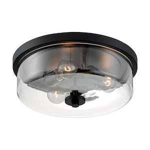 Sommerset-3 Light Flush Mount in Modern/Contemporary Style-15 Inches Wide by 5.63 Inches High