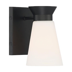 Caleta-1 Light Wall Sconce in Traditional Style-4.75 Inches Wide by 7.13 Inches High