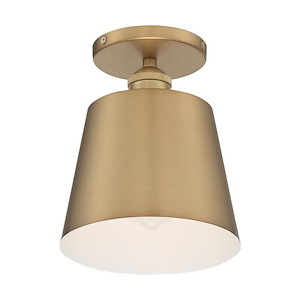 Motif-1 Light Semi-Flush Mount in Transitional Style-7.25 Inches Wide by 9 Inches High