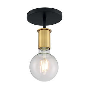 Ryder-1 Light Semi-Flush Mount in Industrial Style-4.75 Inches Wide by 4.88 Inches High