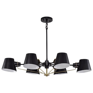 Baxter - 6 Light Oval Chandelier In Impressionable Style-7 Inches Tall and 20.25 Inches Wide