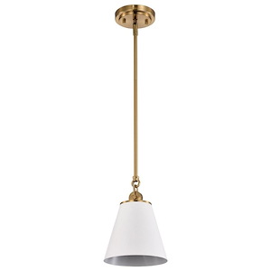 Dover - 1 Light Small Pendant In Mid-Century Modern Style-9.5 Inches Tall and 7 Inches Wide - 1094316