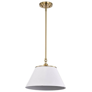 Dover - 1 Light Medium Pendant In Mid-Century Modern Style-10 Inches Tall and 13.75 Inches Wide