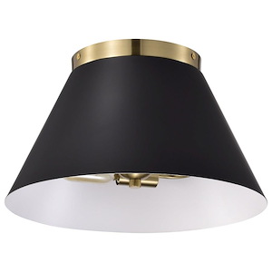 Dover - 2 Light Small Flush Mount In Mid-Century Modern Style-8.25 Inches Tall and 13.75 Inches Wide