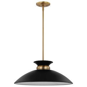 Perkins - 1 Light Medium Pendant In Retro Modern Style-7.5 Inches Tall and 19.63 Inches Wide - 1094354