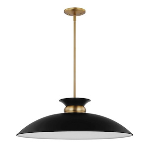 Perkins - 1 Light Large Pendant In Retro Modern Style-7.5 Inches Tall and 24 Inches Wide