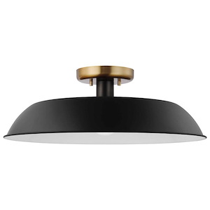 Colony - 1 Light Medium Semi-Flush Mount In Mid-Century Modern Style-7 Inches Tall and 19.88 Inches Wide