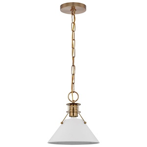 Outpost - 1 Light Small Pendant In Mid-Century Modern Style-9.75 Inches Tall and 9.5 Inches Wide