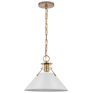 Outpost - 1 Light Medium Pendant In Mid-Century Modern Style-10.63 Inches Tall and 13 Inches Wide