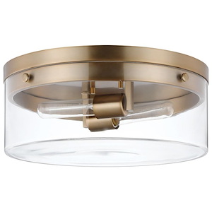 Intersection - 2 Light Small Flush Mount In Industrial Chic Style-6 Inches Tall and 11 Inches Wide - 1094339