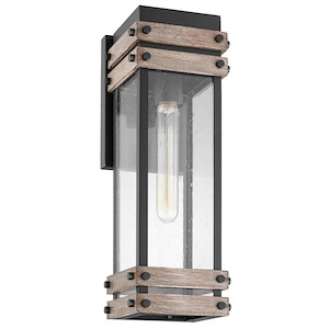 Homestead - 1 Light Outdoor Medium Wall Lantern In Rustic Industrial Style-16 Inches Tall and 5.38 Inches Wide