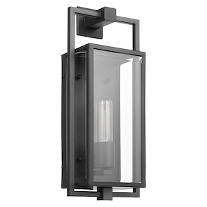 Exhibit - 1 Light Outdoor Medium Wall Lantern In Modern Style-17 Inches Tall and 7 Inches Wide - 1219314