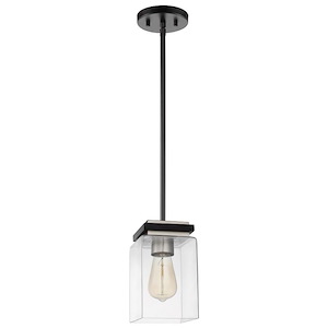 Crossroads - 1 Light Mini-Pendant In Contemporary Style-8.75 Inches Tall and 5.13 Inches Wide