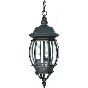 Central Park-Three Light Outdoor Hanging Lantern-7.375 Inches Wide by 20 Inches High - 184328