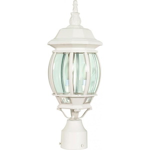 Central Park-Three Light Outdoor Post Lantern-7.375 Inches Wide by 21 Inches High - 184327