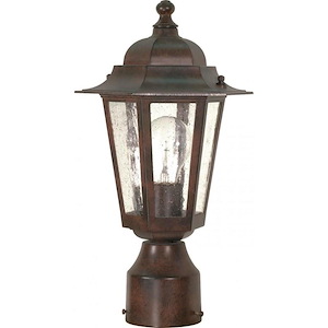 Cornerstone-One Light Outdoor Post Lantern-7 Inches Wide by 14.25 Inches High - 184346