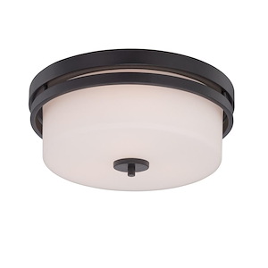 Parallel-Three Light-Flush Mount-15 Inches Wide by 6.5 Inches High - 407443