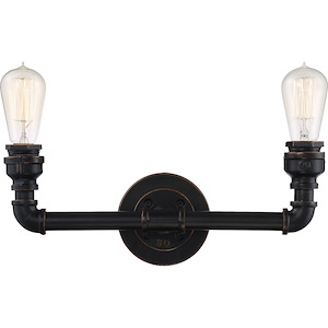 Iron-Two Light Wall Sconce-20 Inches Wide by 7 Inches High - 668664