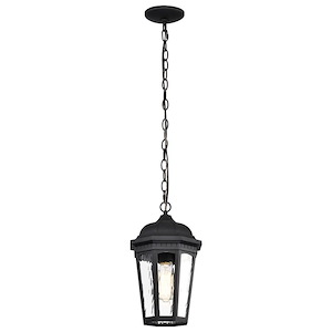 East River - 1 Light Outdoor Hanging Lantern In Traditional Style-14.5 Inches Tall and 8.25 Inches Wide