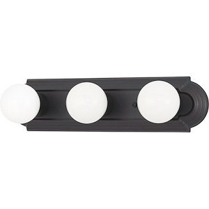 Racetrack-3 Light Bath Vanity-18 Inches Wide by 4.75 Inches High - 1004287