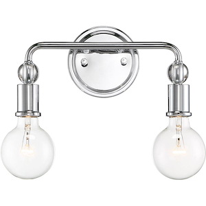 Bounce-2 Light Bath Vanity in Contemporary Style-13.88 Inches Wide by 10.63 Inches High - 1004038