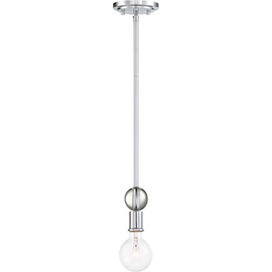 Bounce-1 Light Mini Pendant in Transitional Style-5 Inches Wide by 47 Inches High - 1004036