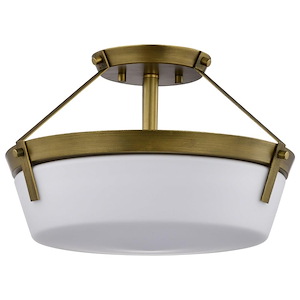 Rowen - 3 Light Semi-Flush Mount In Traditional Style-9.63 Inches Tall and 14.63 Inches Wide