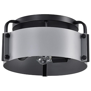 Altos - 3 Light Semi-Flush Mount-6.5 Inches Tall and 14 Inches Wide