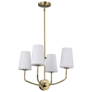 Cordello - 4 Light Chandelier In Traditional Style-14 Inches Tall and 16 Inches Wide