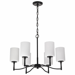 Liam - 6 Light Chandelier-16.38 Inch Tall and 25 Inch Wide - 1377071