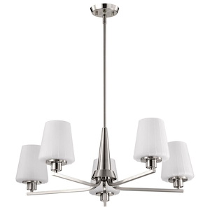 Lune - 5 Light Chandelier-10.25 Inch Tall and 30 Inch Wide - 1377080