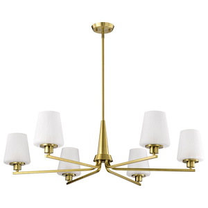 Lune - 6 Light Chandelier-10.25 Inch Tall and 40 Inch Wide - 1377081