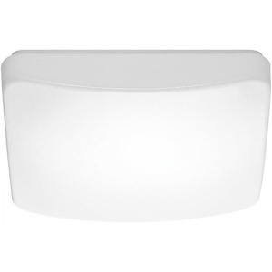 16W 1 LED Square Flush Mount-11 Inches Wide by 3.5 Inches High