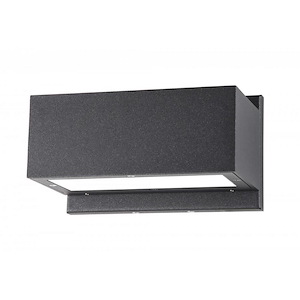 Verona-9W 1 LED Outdoor Up/Down Rectangular Wall Sconce-8.25 Inches Wide by 4.75 Inches High