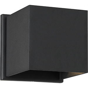 Lightgate-5W 3000K 1 LED Square Outdoor Wall Sconce-4.75 Inches Wide by 4.75 Inches High