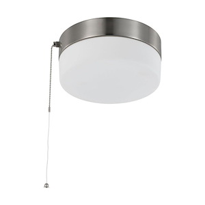 12W LED Flush Mount with Pull Chain In Transitional Style-3.5 Inches Tall and 8 Inches Wide