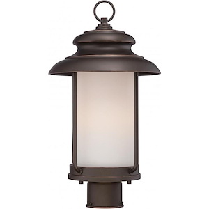Bethany-9.8W 1 LED Outdoor Post Lantern-10 Inches Wide by 18.38 Inches High - 487630