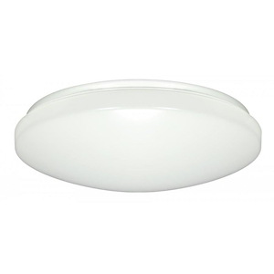 16.5W 1 LED Round Flush Mount with Occupancy Sensor-11 Inches Wide by 3.5 Inches High