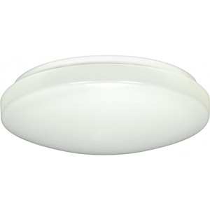 12.5W 1 LED Flush Mount in Utility Style-11 Inches Wide by 3.5 Inches High