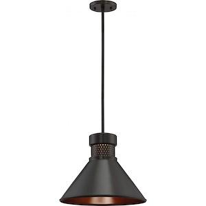 Doral-15W 1 LED Large Pendant-14 Inches Wide by 11 Inches High
