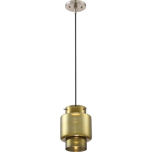 Del-12W 1 LED Mini-Pendant-6.75 Inches Wide by 9.25 Inches High - 669515