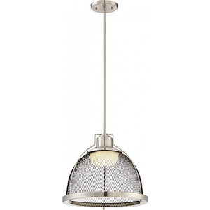 Tex-15W 1 LED Large Pendant-13.5 Inches Wide by 11.5 Inches High - 669513