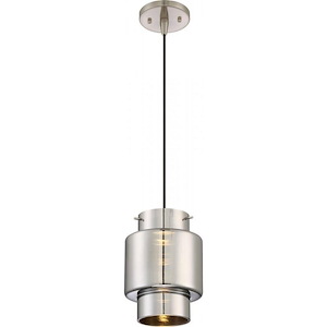 Del-12W 1 LED Mini-Pendant-6.75 Inches Wide by 9.25 Inches High - 669510