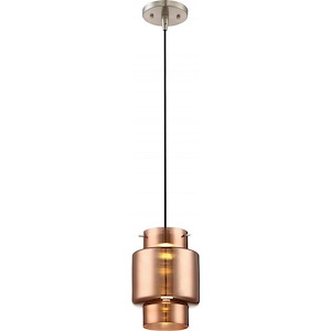 Del-12W 1 LED Mini-Pendant-6.75 Inches Wide by 9.25 Inches High - 669509