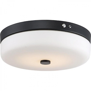 20W 1 LED Flush Mount with Battery Backup Ready-15 Inches Wide by 4.5 Inches High